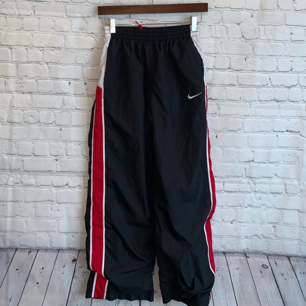 nike black, red, white pants